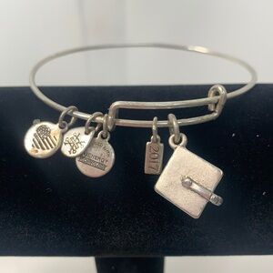 Alex & Ani Graduation 2017 Charm Bangle-Silver Plated, 2.5”-3.5”